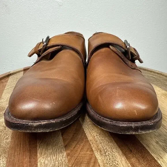 Allen Edmonds Warwick Shoes Men's 9D Monk Strap Loafers Brown Walnut Leather USA - Picture 6 of 16